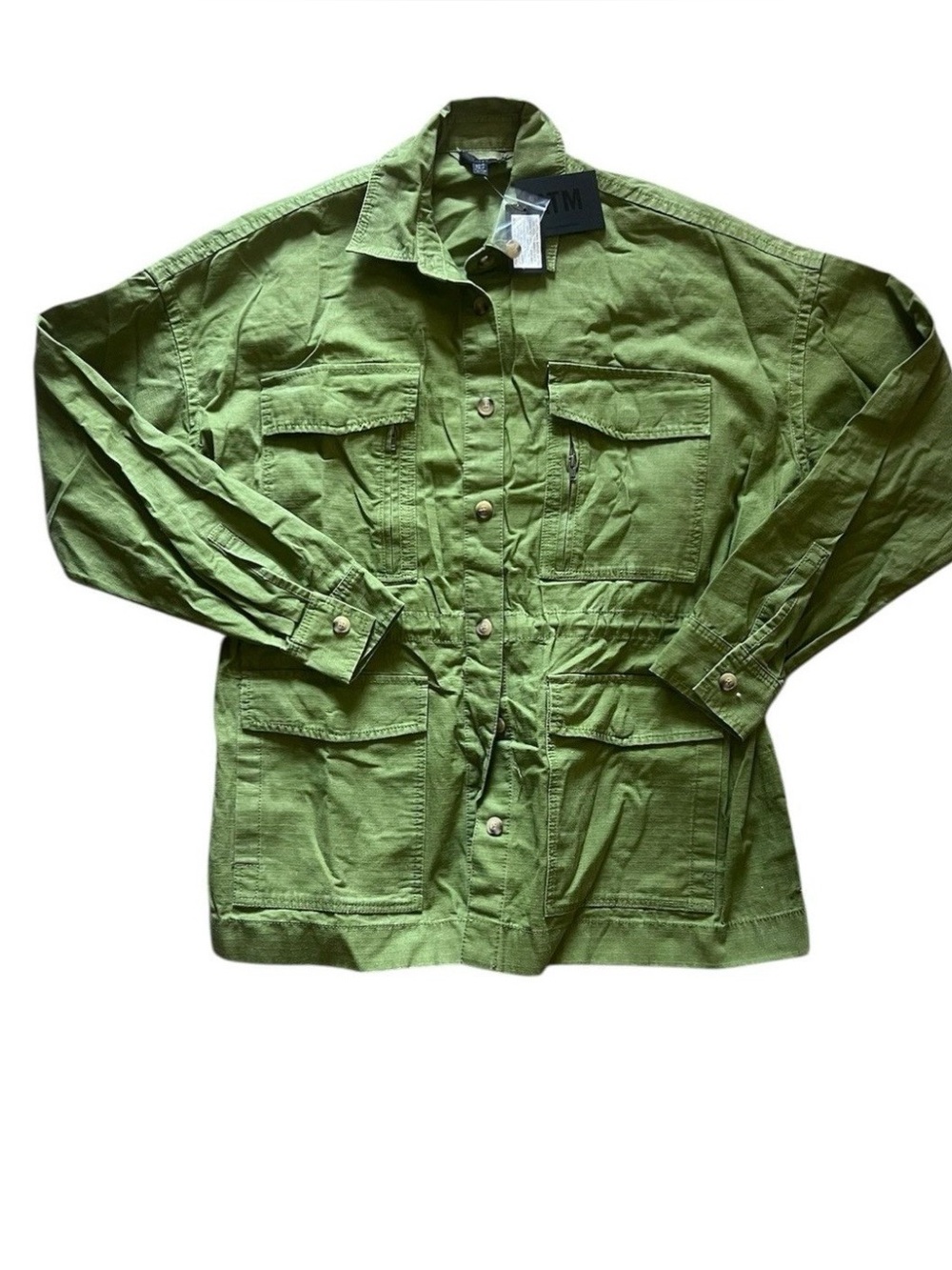 Anthony Thomas Melillo (ATM) Green Ripstop Cargo Field Jacket | XS/S NWT